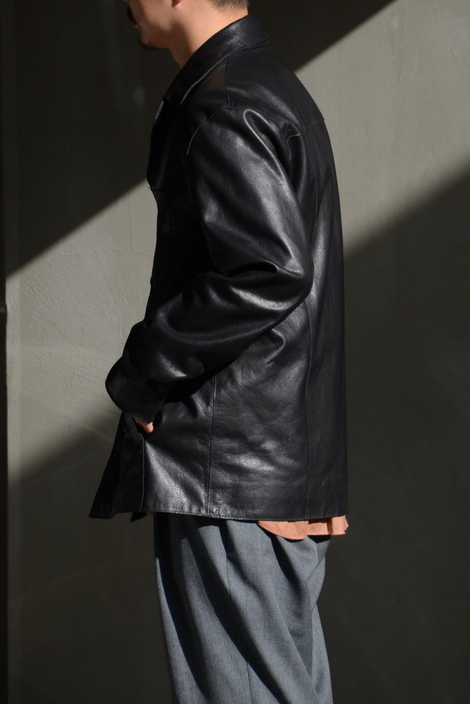 YOKE/ヨーク】 LEATHER CAR JACKET (BLACK) YK25FW01018Bの通販