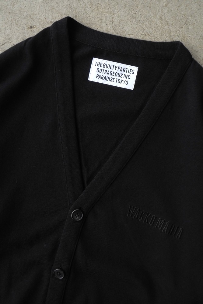 WACKO MARIA/ワコマリア】 COTTON KNIT CARDIGAN (TYPE-2) BLACK