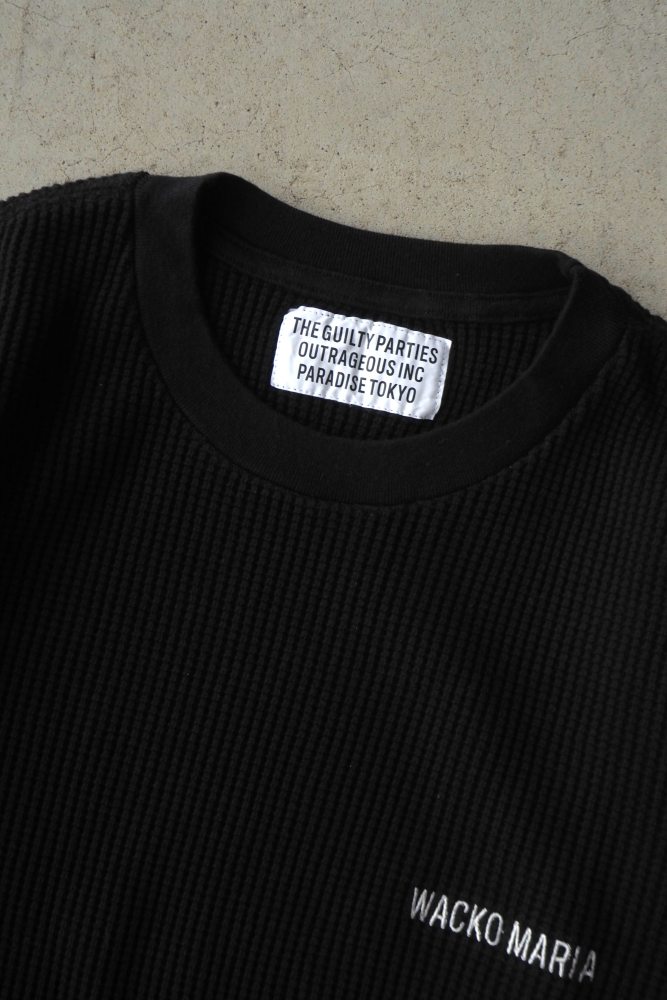 WACKO MARIA】 THERMAL SHIRT (TYPE-2) BLACK 25FWE-WMT-TM02の通販