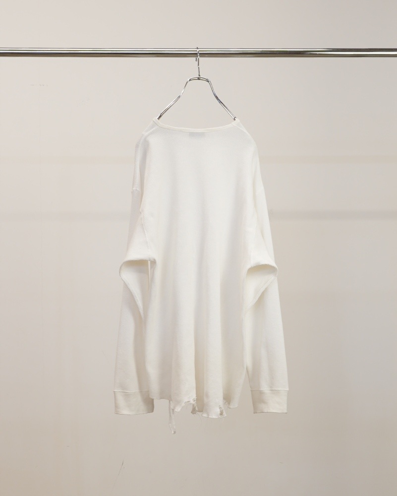 ANCELLM DAMAGE WAFFLE CREW LS (WHITE) ANC-STD-CT03 - CIENTO公式通販