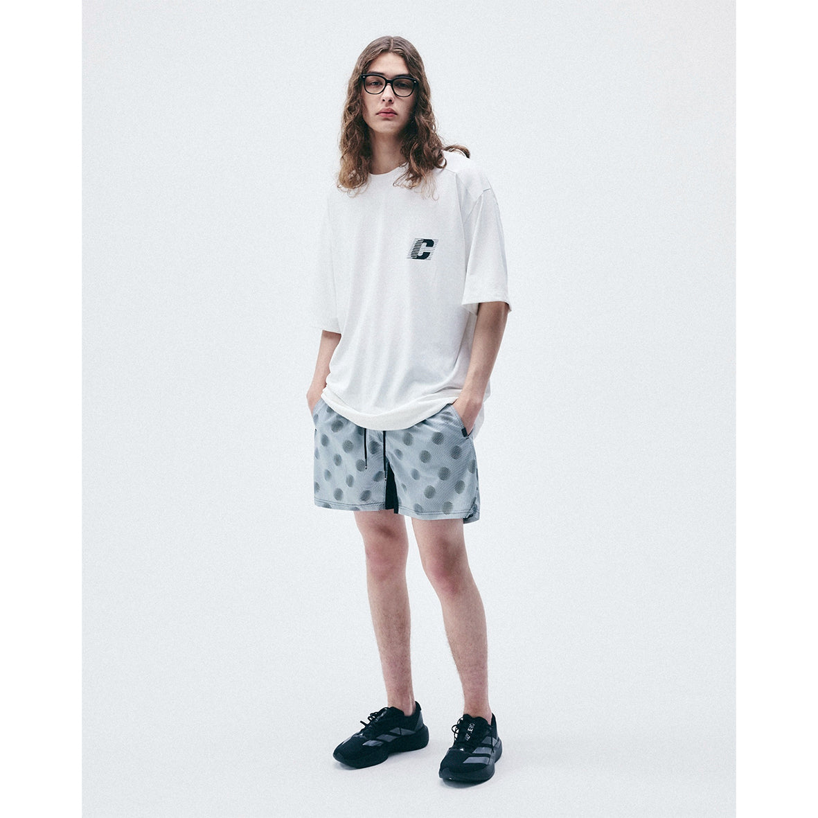 charbon / BACK LOGO DRY BIG T-SHIRT WHITE