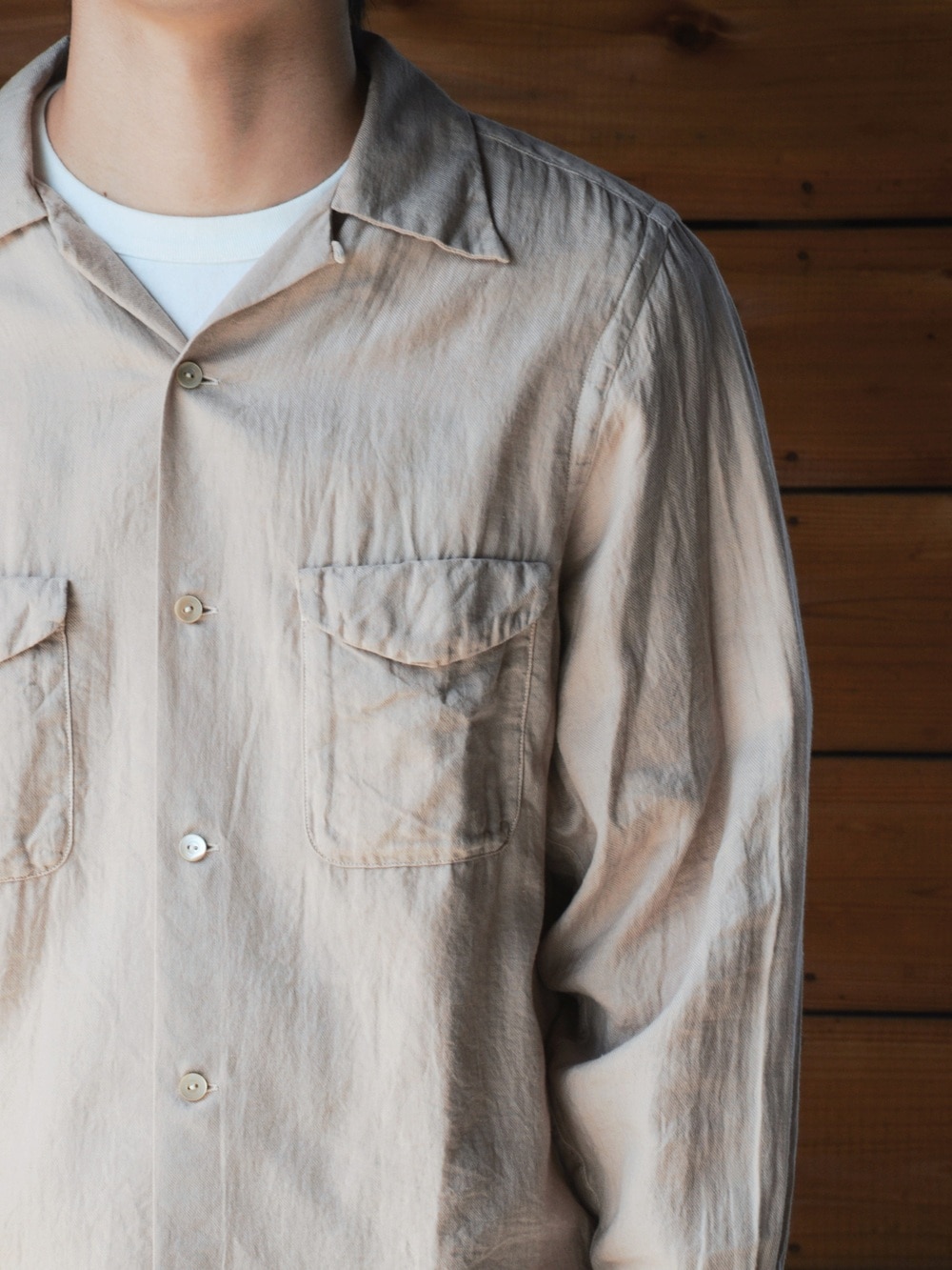 T.T｜Lot.101 Open Collar Shirt (YAKUSUGI) TTSS26101の通販