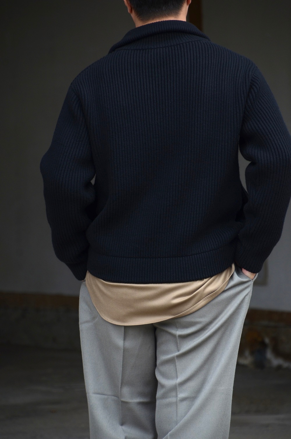 2025AW】WEWILL Drivers Knit Jacket (Black) Z-017-7002の通販