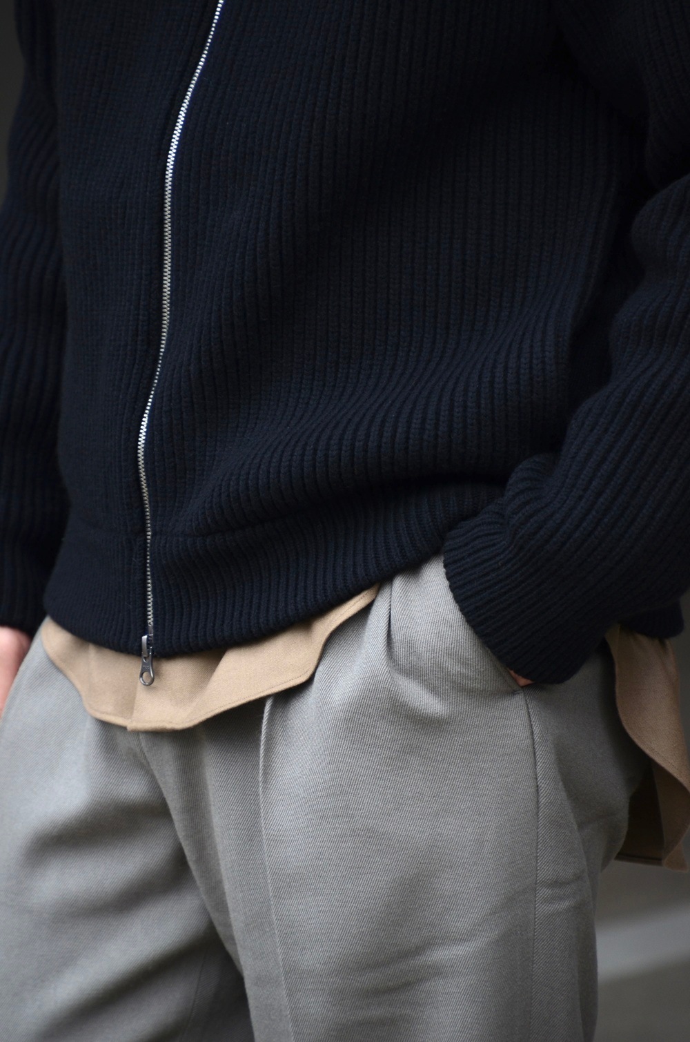 2025AW】WEWILL Drivers Knit Jacket (Black) Z-017-7002の通販