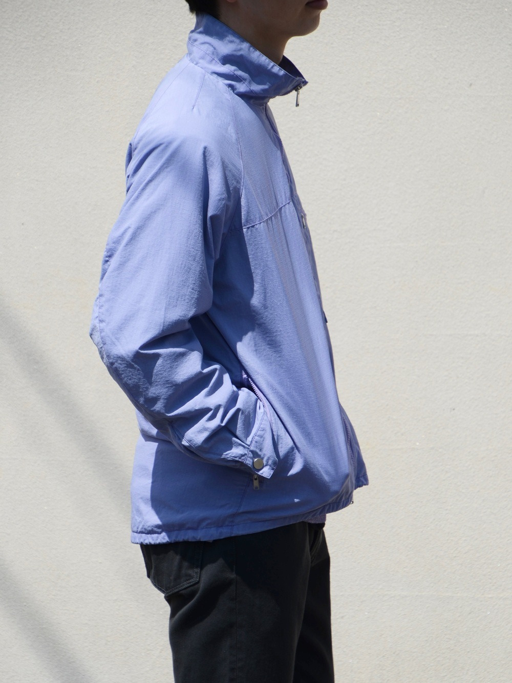 HIKER FULL ZIP JACKET NYLON RIPSTOP PIGMENT DYE WITH WINDSTOPPER