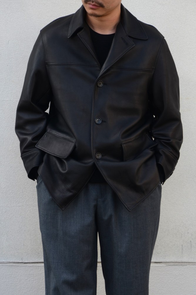 新品wackomariaワコマリアDOUBLE BREASTED COAT黒M 25AW】LEATHER COAT (TYPE-2) BLACK 25FW-WMO-CO04｜ワコマリア