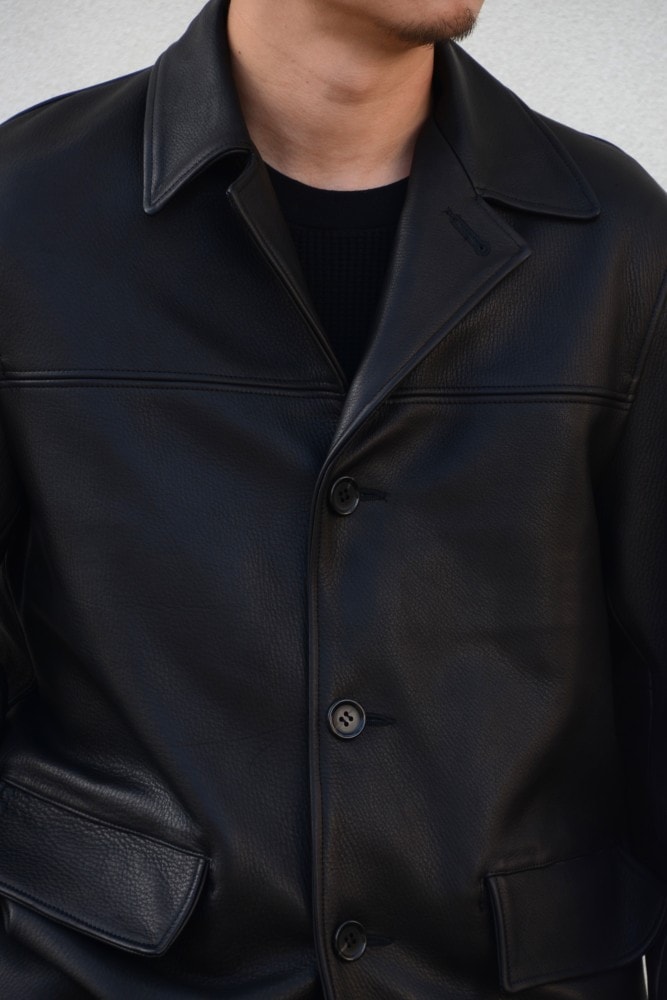 25AW】LEATHER COAT (TYPE-2) BLACK 25FW-WMO-CO04｜ワコマリア
