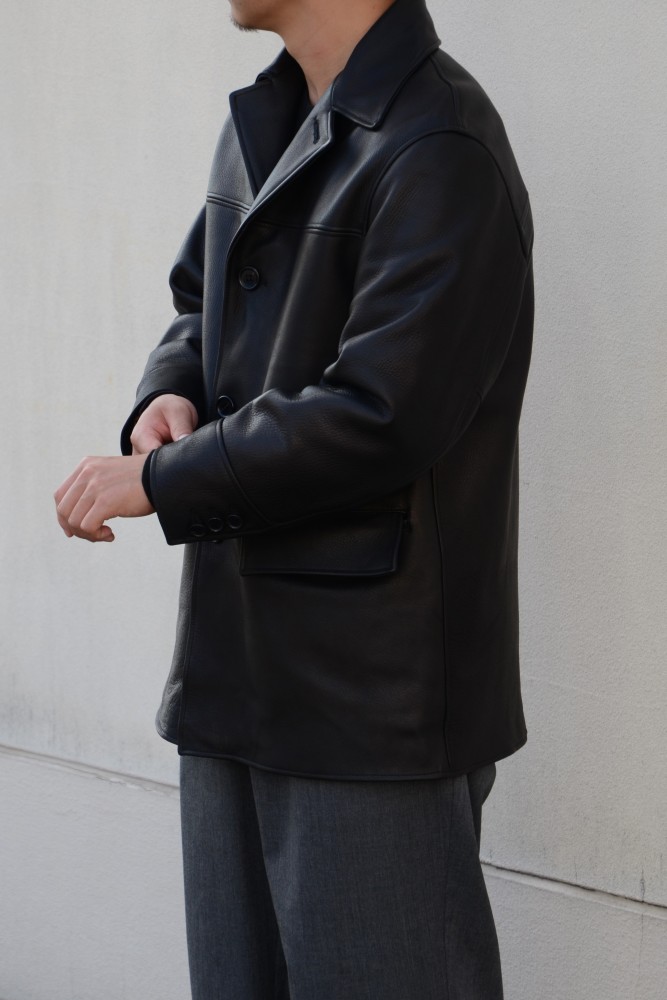 25AW】LEATHER COAT (TYPE-2) BLACK 25FW-WMO-CO04｜ワコマリア