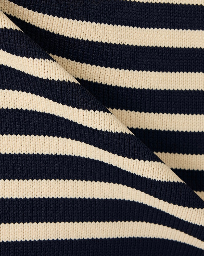 ナナ CIENTO WEB STORE - nanamica 26SS】 Mock Neck Stripe Sweater (Navy
