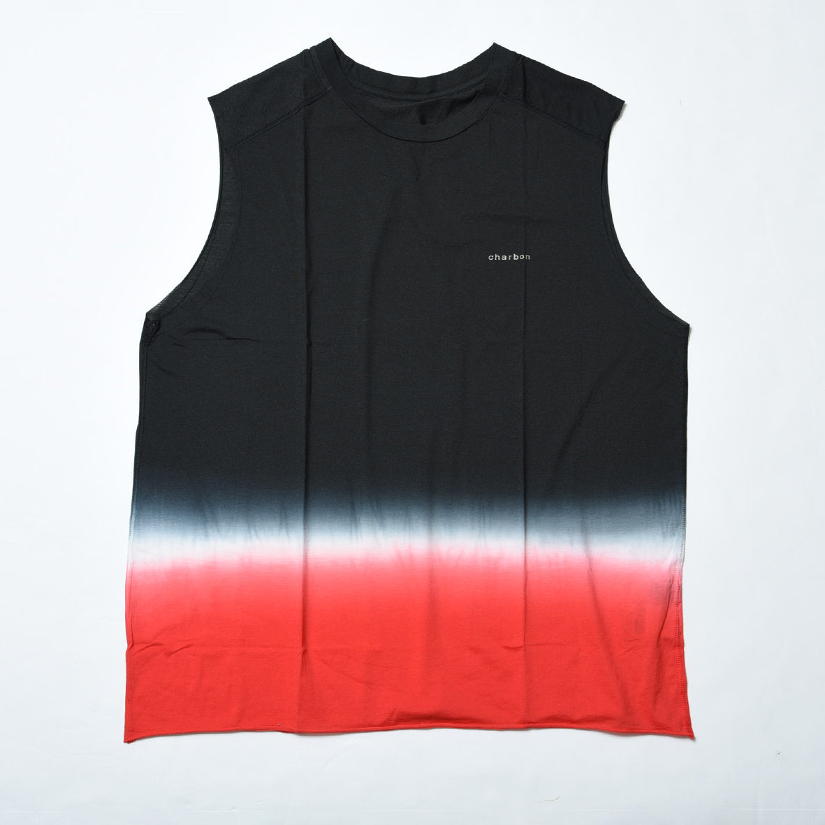 charbon / DIP DYE SHEER SLEEVELESS (RED)