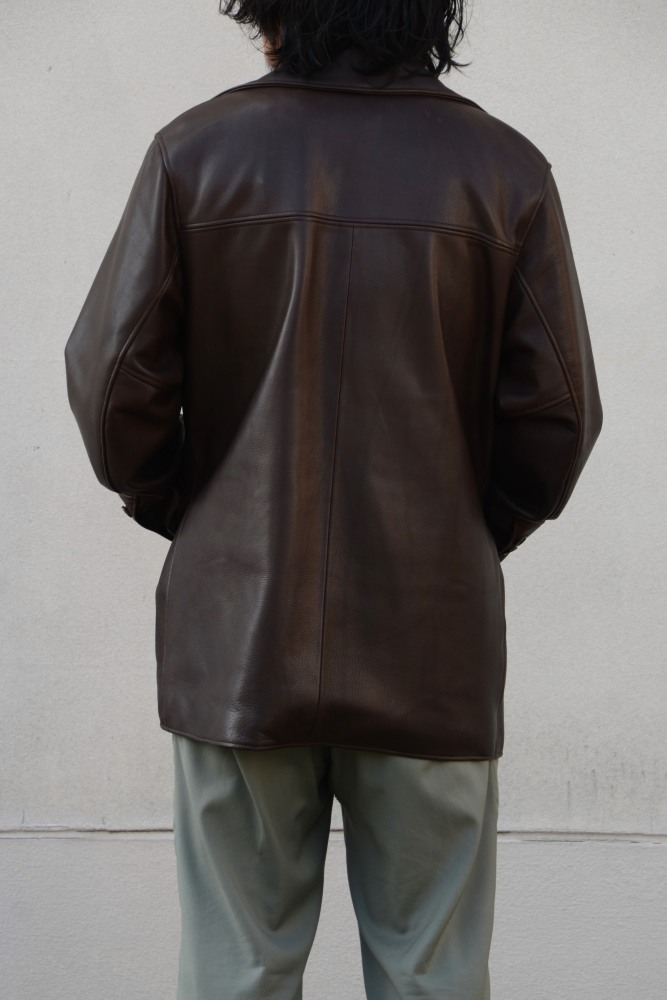 WACKO MARIA/ワコマリア】LEATHER COAT (TYPE-2) BROWN 25FW-WMO