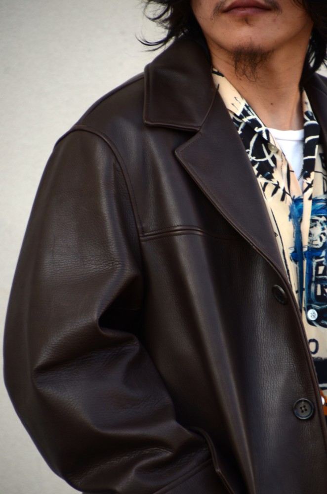 WACKO MARIA/ワコマリア】LEATHER COAT (TYPE-2) BROWN 25FW-WMO