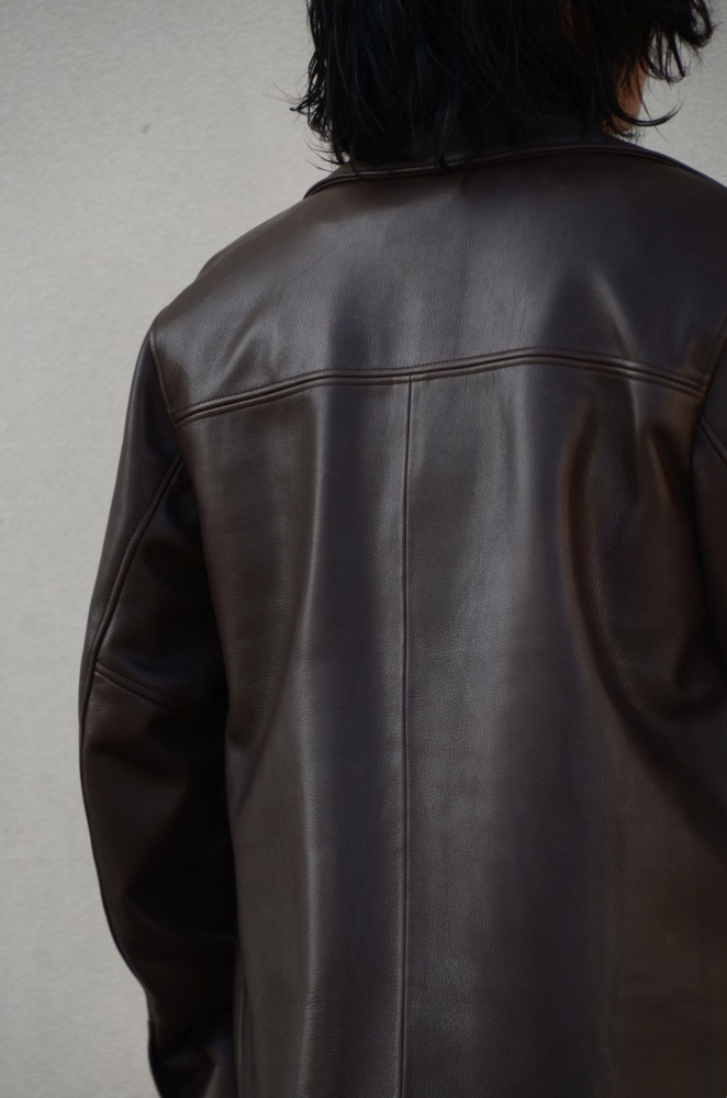 WACKO MARIA/ワコマリア】LEATHER COAT (TYPE-2) BROWN 25FW-WMO