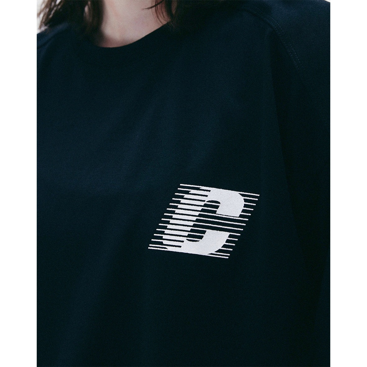 charbon / BACK LOGO DRY BIG T-SHIRT BLACK