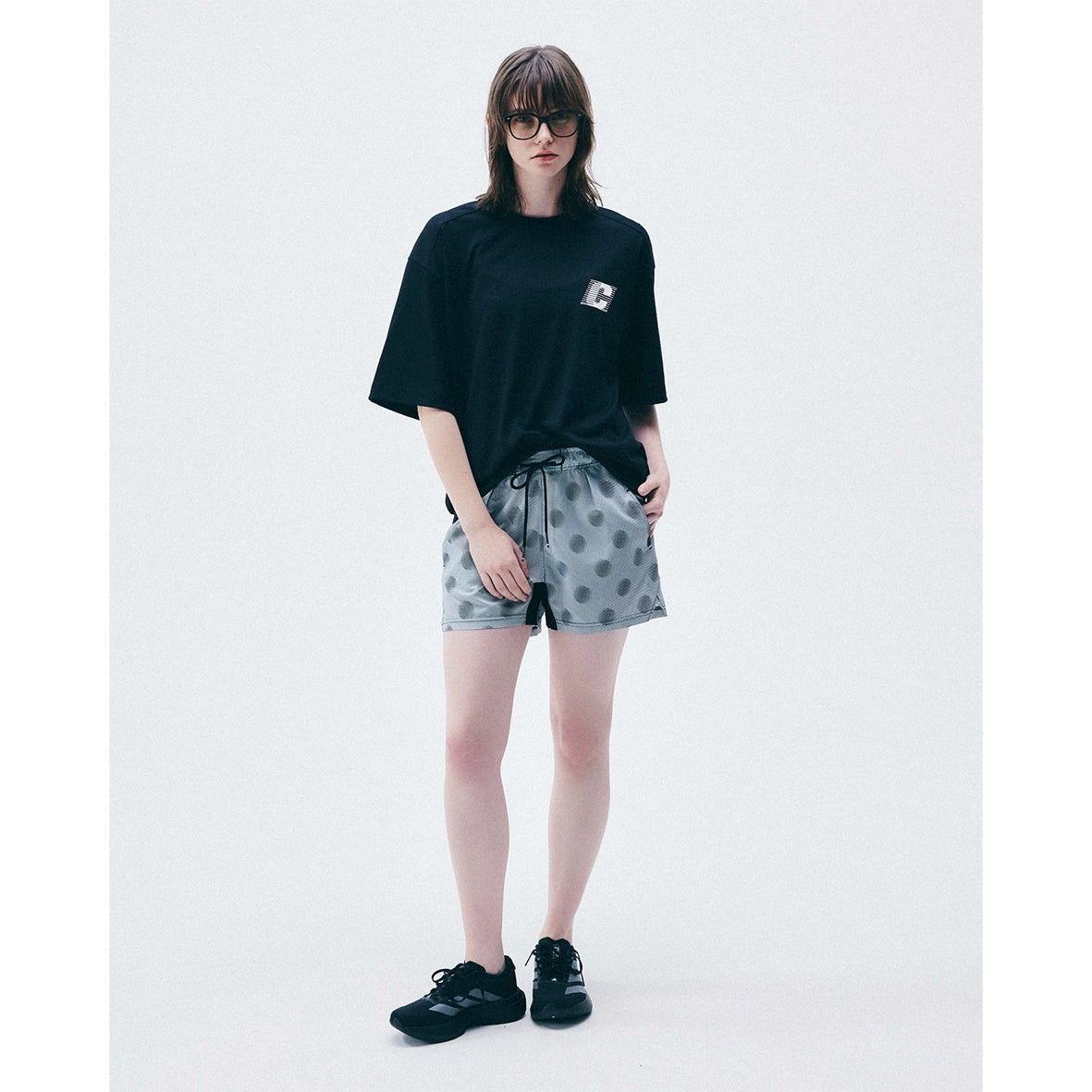 charbon / BACK LOGO DRY BIG T-SHIRT BLACK