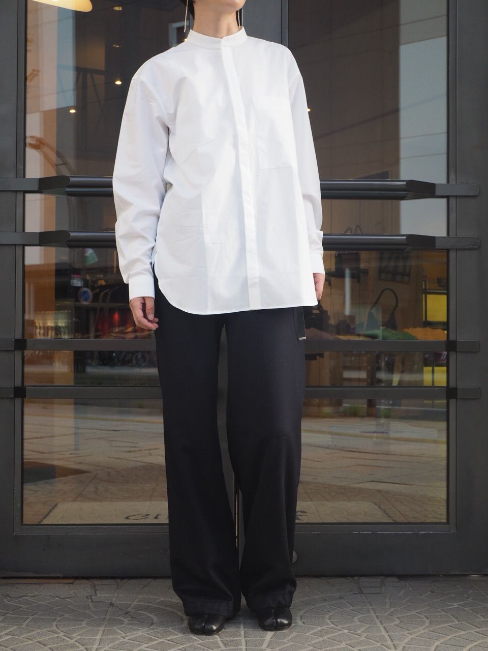 seya.｜HAND STITCH KURTA SHIRT MICRO BRUSH COTTON (WHITE#15