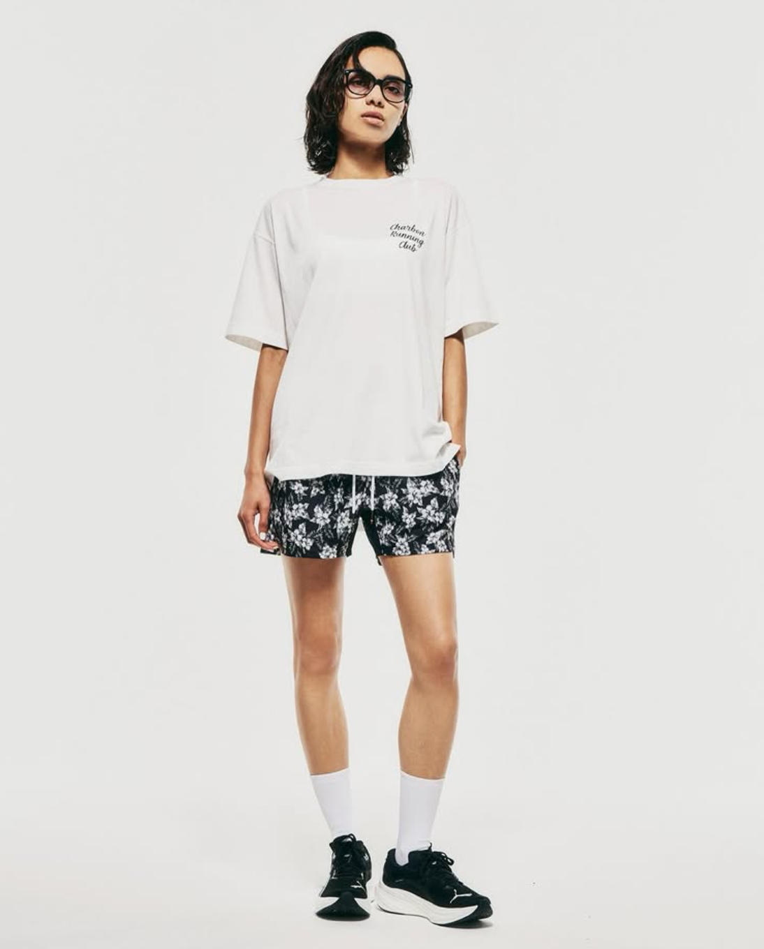 シャルボンランニング　7ポケット　レーシングショーツ　Mサイズ charbon / FLOWER 7 POCKETS RACING SHORTS