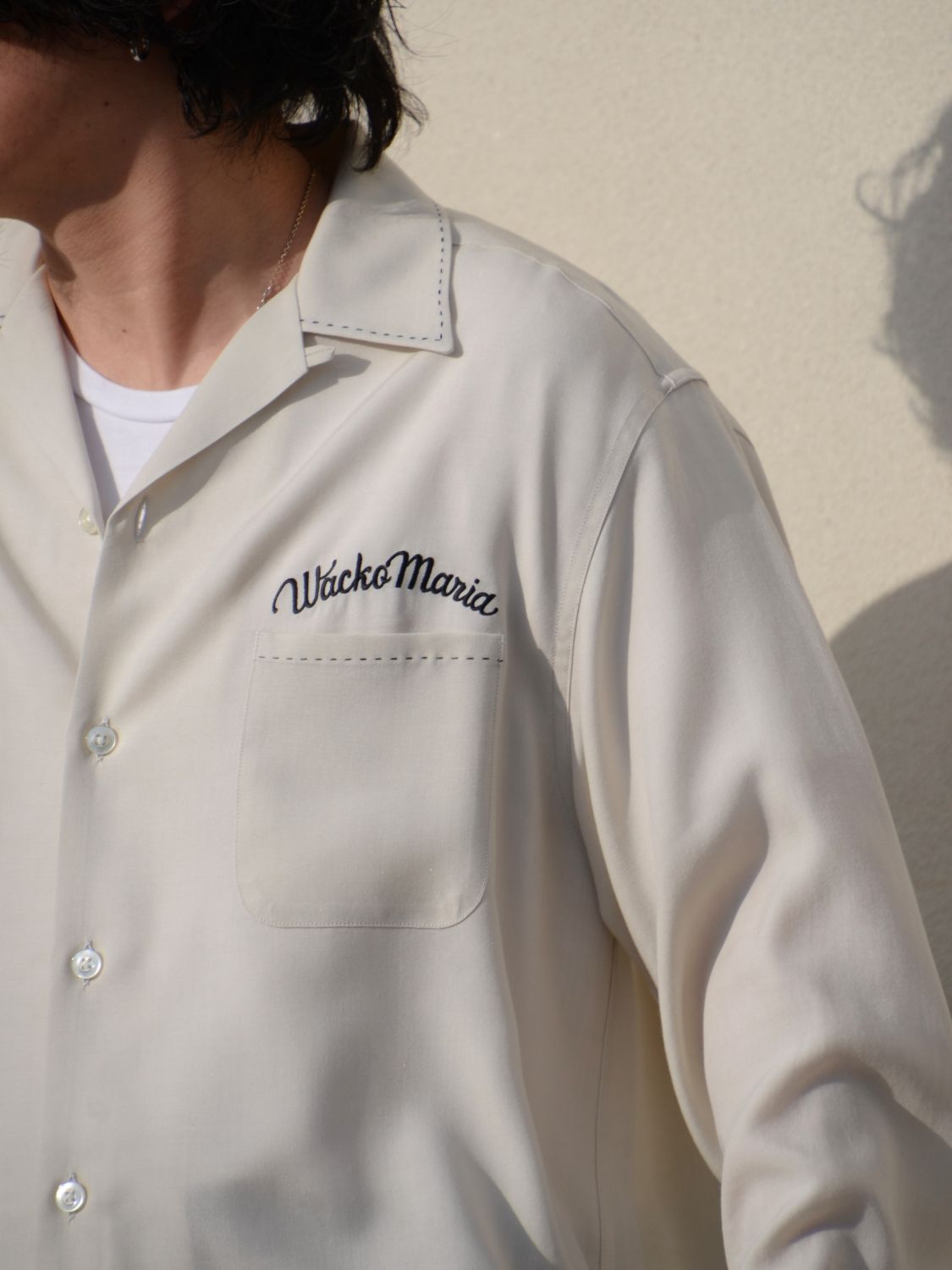 WACKO MARIA ワコマリア 50'S SHIRT L/S (TYPE-2) - IVORY - 26SSE-WMS