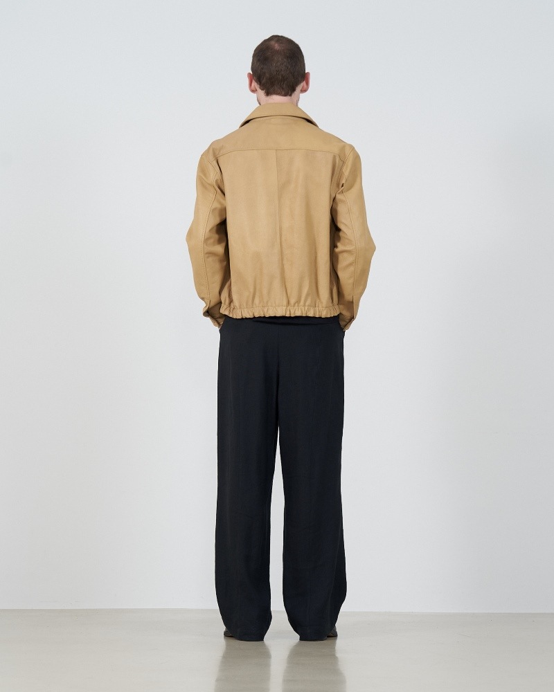 YOKE｜LEATHER ZIP BLOUSON (CAMEL) YK25SS0903Bの通販 