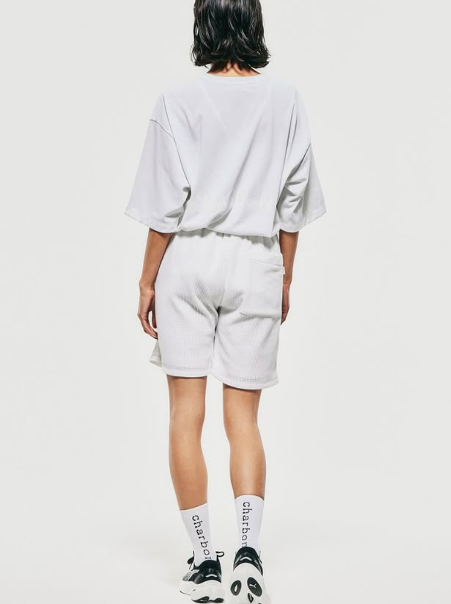 charbon / EMBLEM DRY BIG T-SHIRTS WHITE