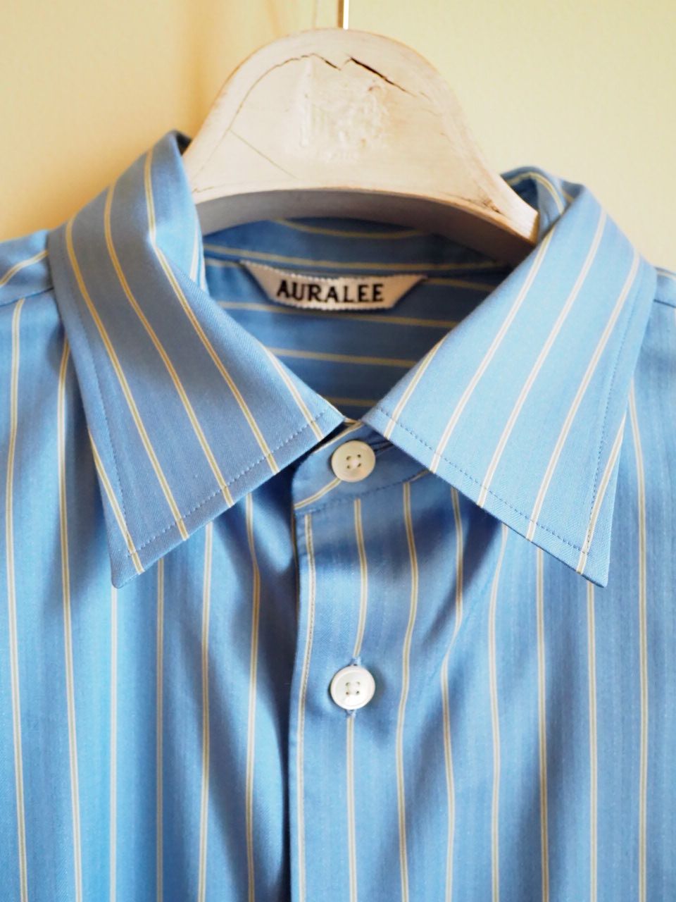 2026FW】COTTON SILK STRIPE SHIRT（SAX BLUE STRIPE）A26AS03CSの通販