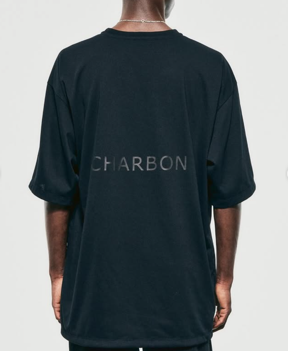 charbon / EMBLEM DRY BIG T-SHIRTS BLACK