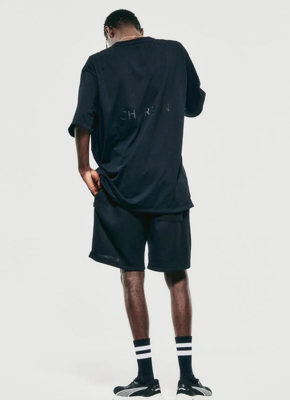 charbon / EMBLEM DRY BIG T-SHIRTS BLACK