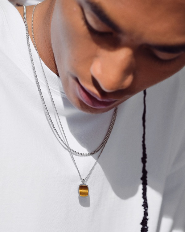 アクセサリー Cushion Pendant Tiger Eye Cushion Pendant Tiger Eye - Tom Wood Project Official Online