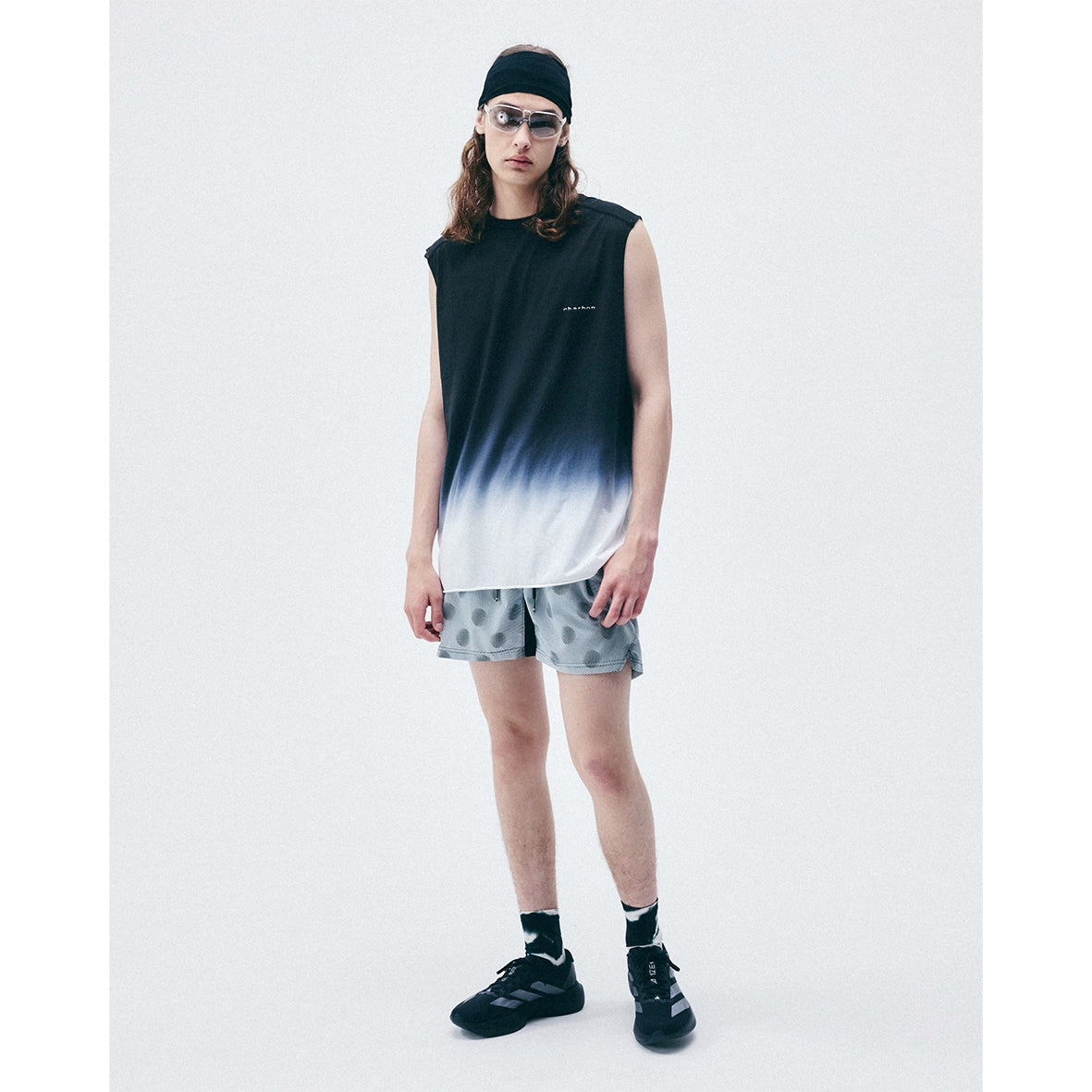 charbon / DIP DYE SHEER SLEEVELESS