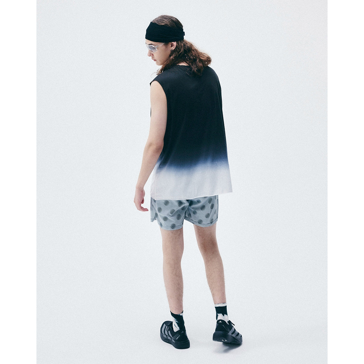 charbon / DIP DYE SHEER SLEEVELESS