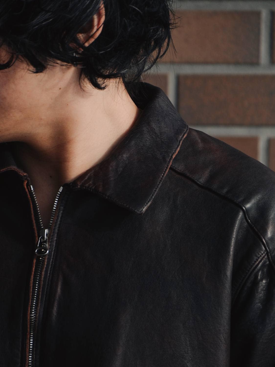 LEATHER JACKET レザージャケット (D.BRICK) ANC-JK84-A - ANCELLM