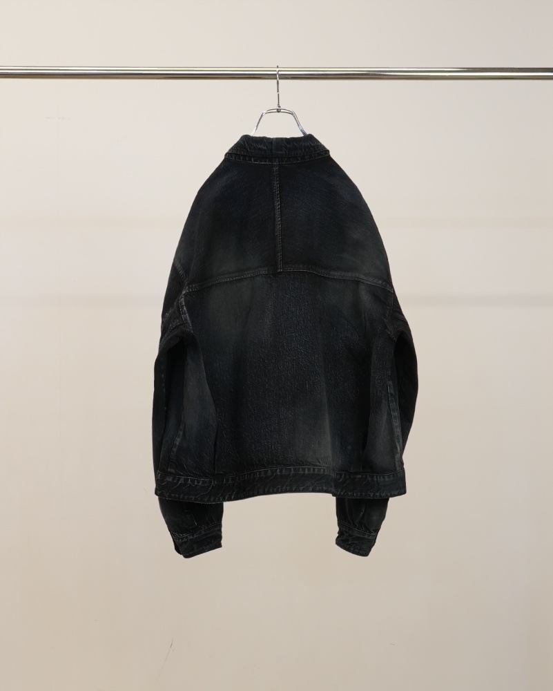 DENIM ZIPUP JACKET (BLACK) ANC-JK78 - ANCELLM アンセルムの通販