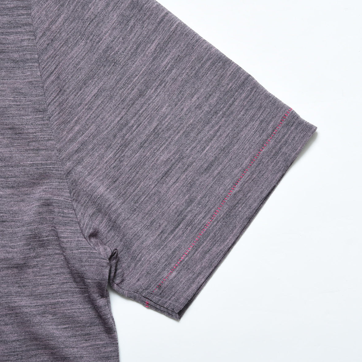 charbon / REDA WOOL POCKET T-SHIRT M/PINK