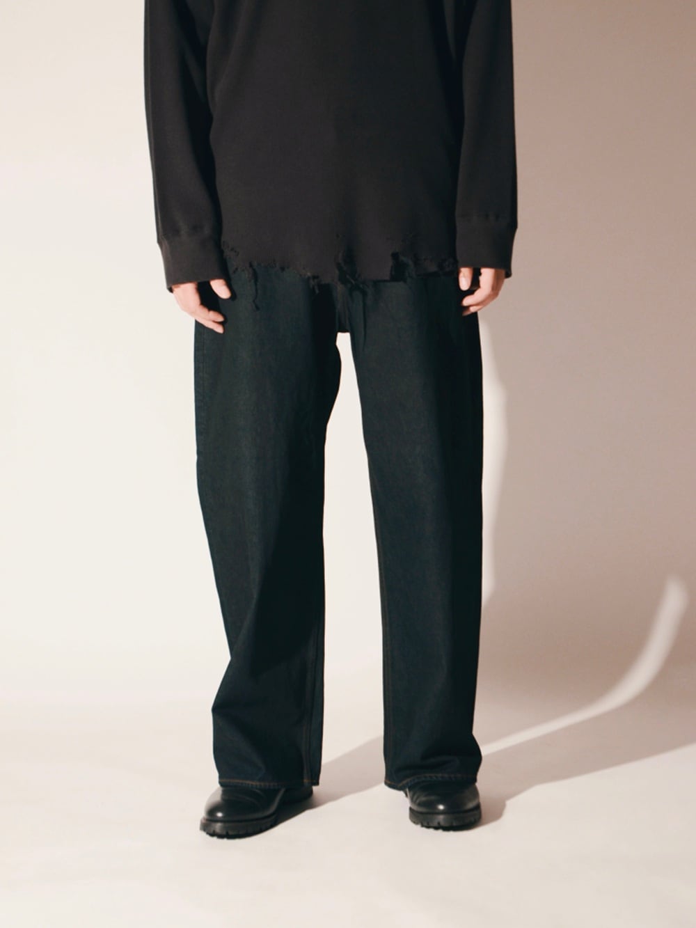 26FW】ANCELLM アンセルム STRAIGHT WIDE DENIM PANTS OW (INDIGO) ANC