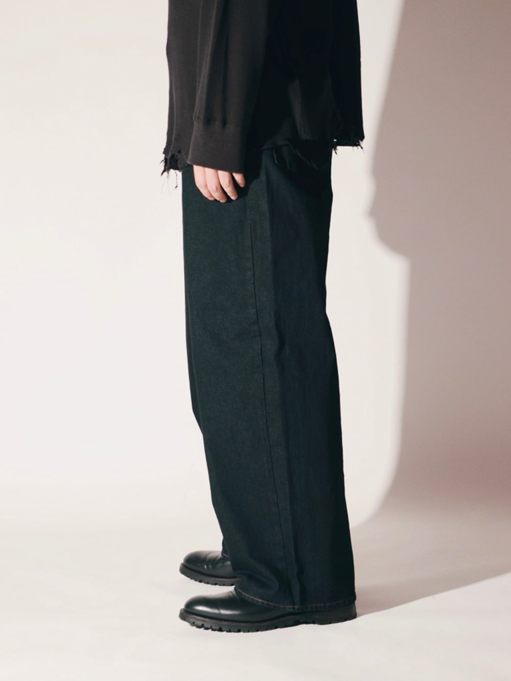 26FW】ANCELLM アンセルム STRAIGHT WIDE DENIM PANTS OW (INDIGO) ANC