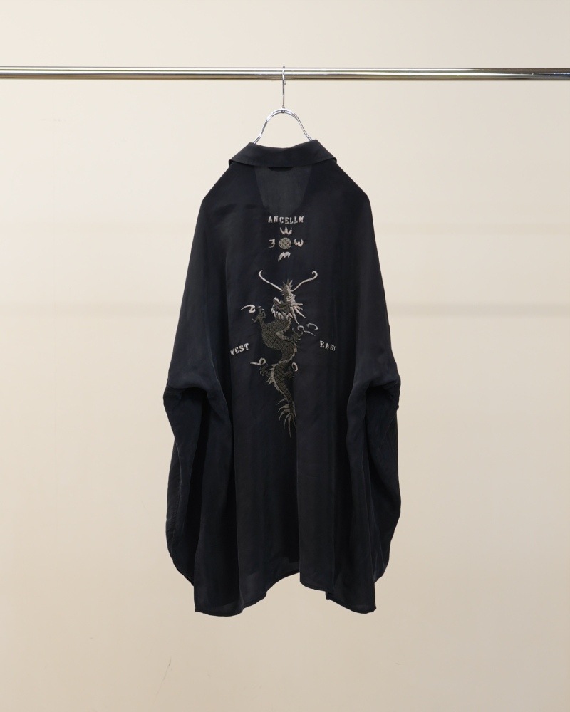 2026SS】ANCELLM アンセルム EMBROIDERED SOUVENIR SHIRT (NAVY) ANC