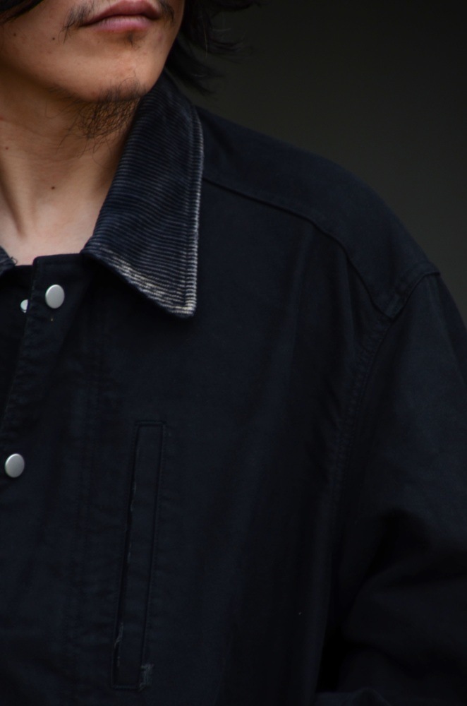 ジャケット・アウター 25AW ANCELLM MOLESKIN WORK JACKET BLACK ANCELLM - MOLESKIN WORK JACKET | BLACK | ワークジャケット