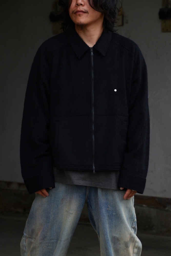 25AW】SHAGGY ZIP UP SHIRT (BLACK) ANC-CT127-B - CIENTO WEB SORE