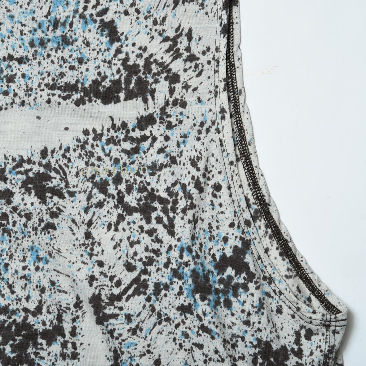 charbon / REDA WOOL SPLASH DYE SLEEVELESS T-SHIRTS OFF×BRW