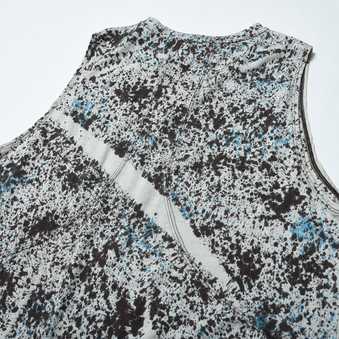 charbon / REDA WOOL SPLASH DYE SLEEVELESS T-SHIRTS OFF×BRW