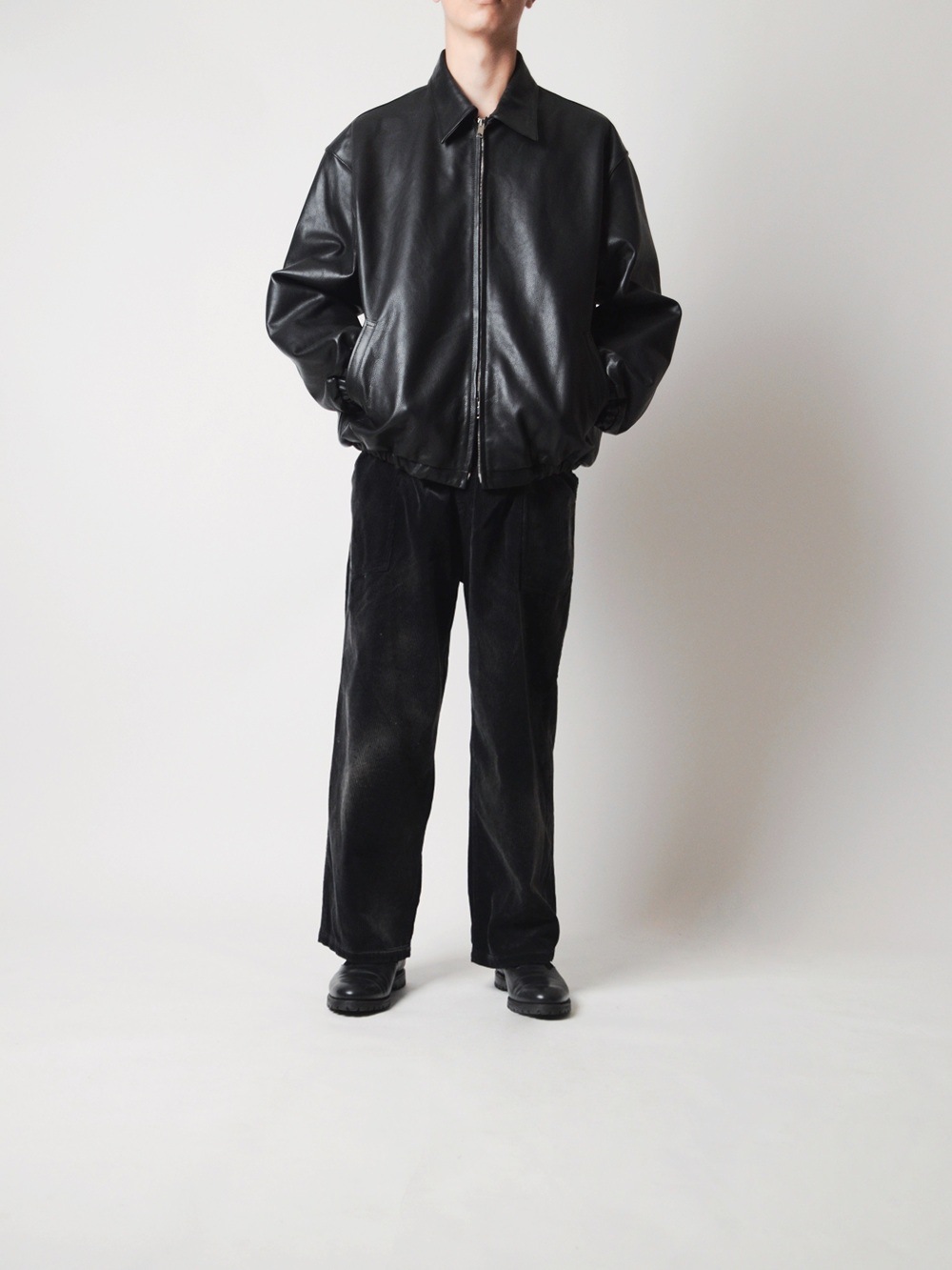 YOKE/ヨーク】Calf Leather Sports Jacket (Black) YK26FW01306Bの通販