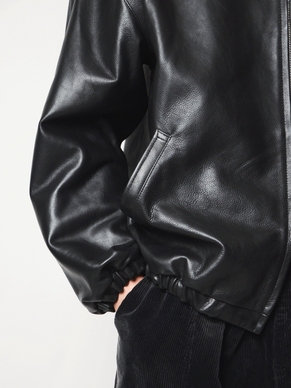 YOKE/ヨーク】Calf Leather Sports Jacket (Black) YK26FW01306Bの通販