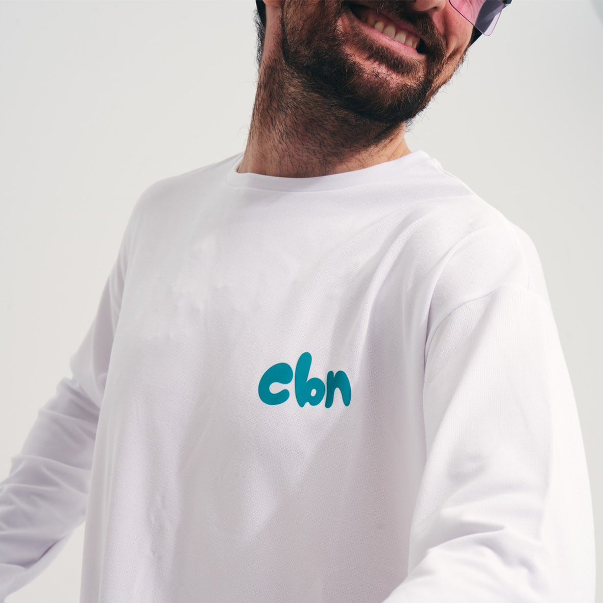 charbon / DRY SMOOTH LONG SLEEVE TEE WHITE