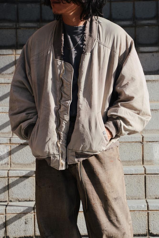 ANCELLM FADED BOMBER JACKET サイズ2 サンド FADED BOMBER JACKET(SAND) – ANCELLM