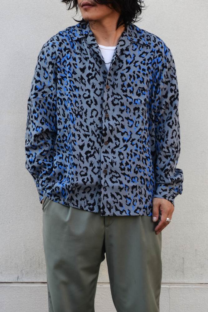 2025AW】HAWAIIAN SHIRT L/S (TYPE-3) GRAY 25FW-WMS-HI03