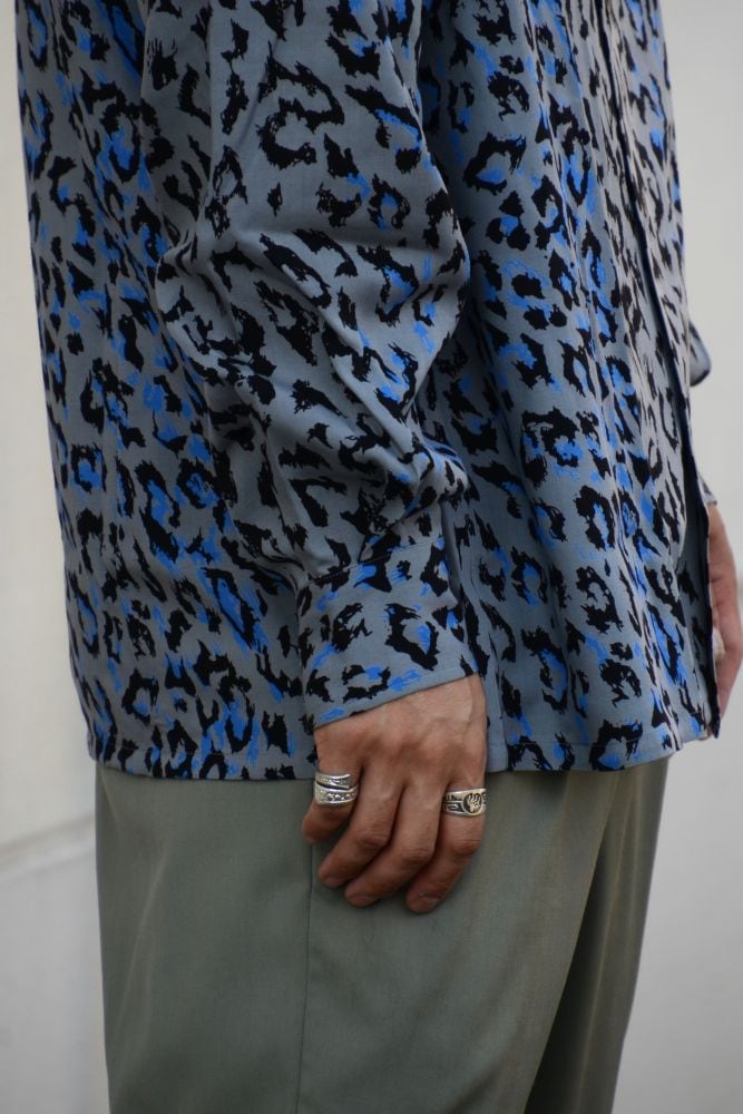 2025AW】HAWAIIAN SHIRT L/S (TYPE-3) GRAY 25FW-WMS-HI03