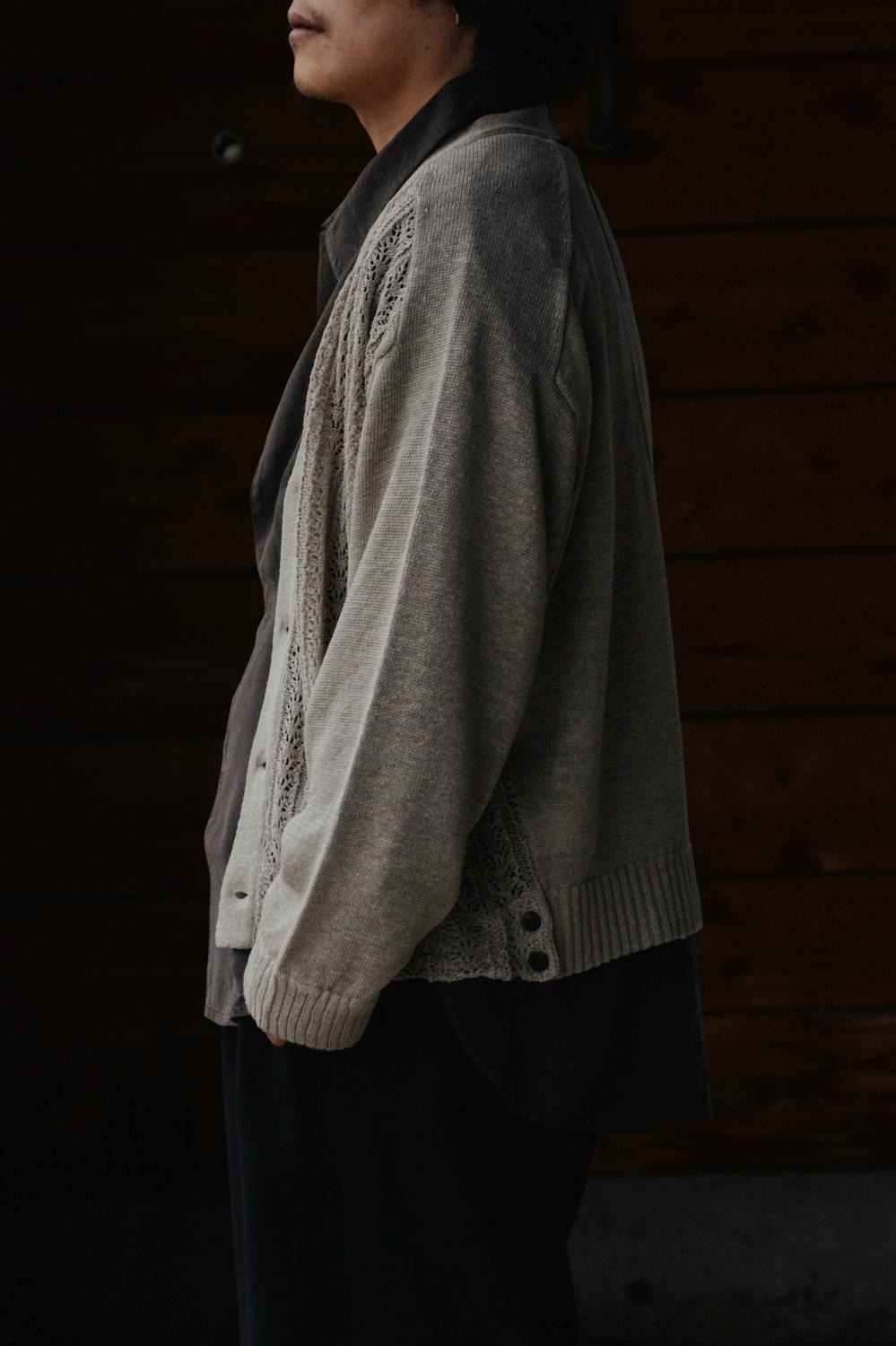 2026SS】 LACED KNIT CARDIGAN (BEIGE) ANC-KN25 - CIENTO公式通販