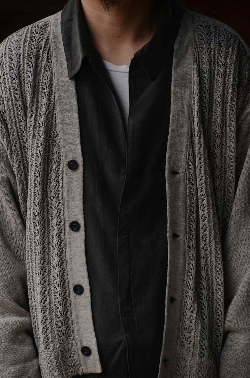 2026SS】 LACED KNIT CARDIGAN (BEIGE) ANC-KN25 - CIENTO公式通販