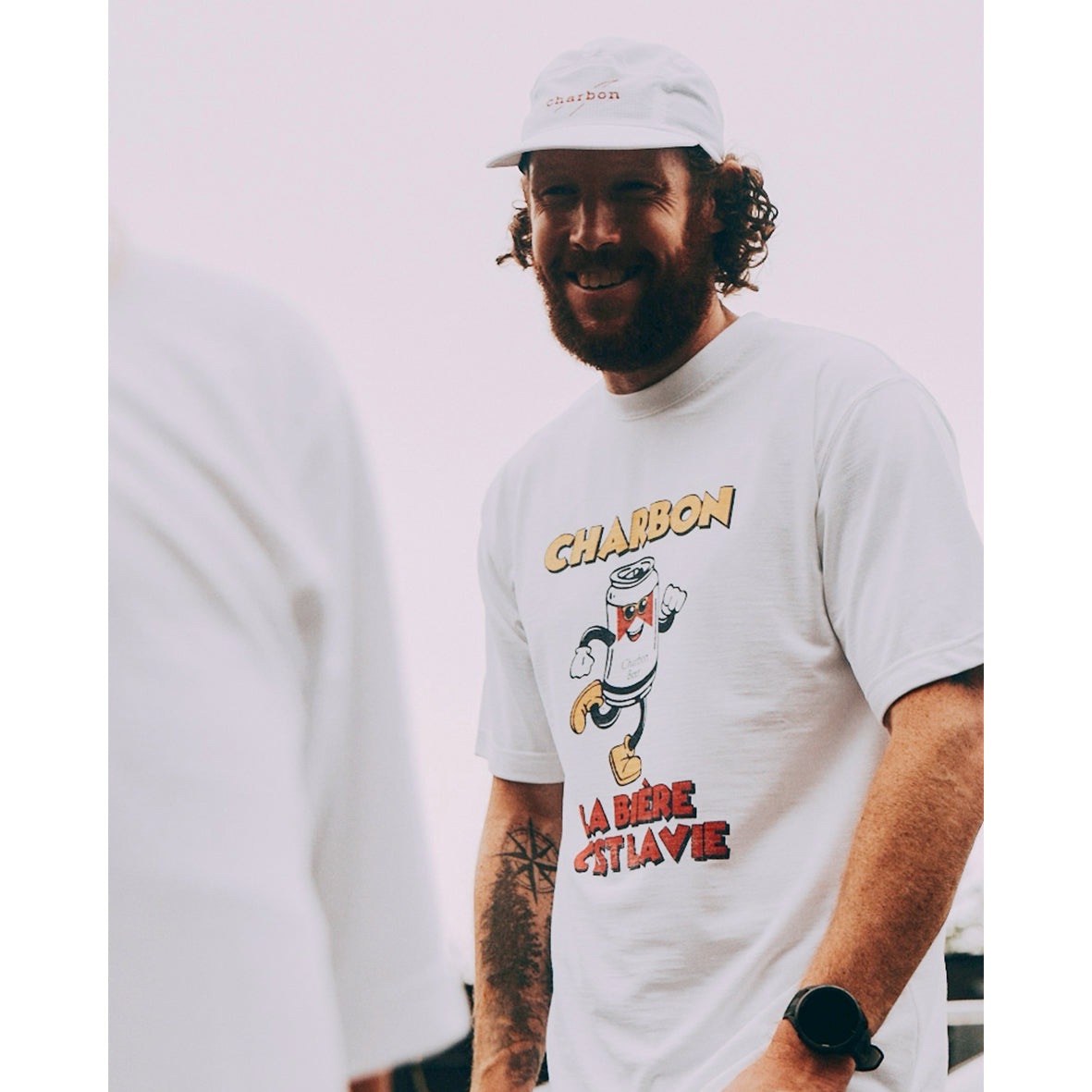 Charbon / WOOL SPLASH DYE HOODIE BROWN