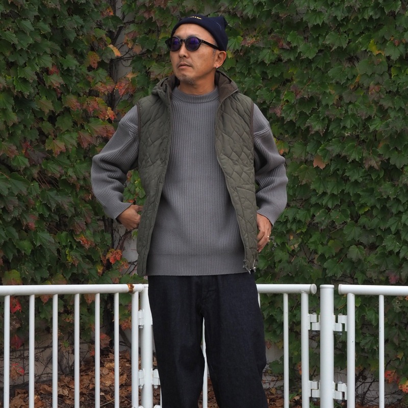 charbon / LIMONTA NYLON FOODED VEST OLIVE